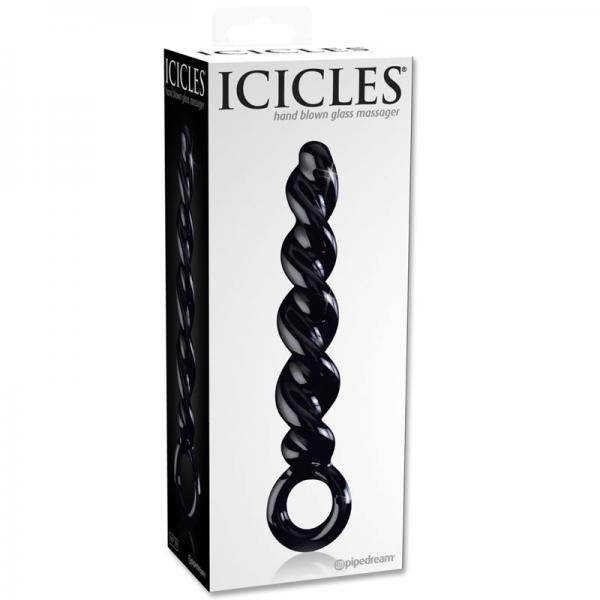 Icicles No 39 Black Glass Massager