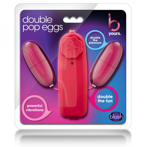 Double Pop Eggs Cerise Pink Vibrating Bullet