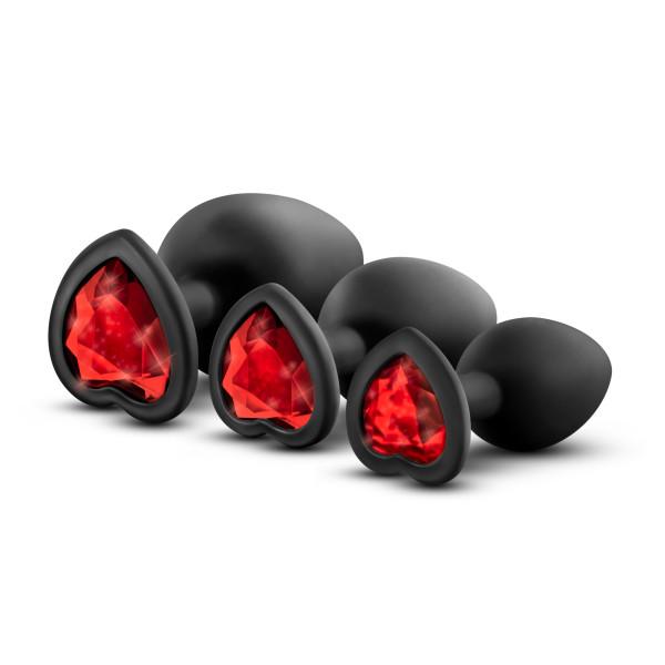 Bling Plugs Training Kit Black with Red Gems