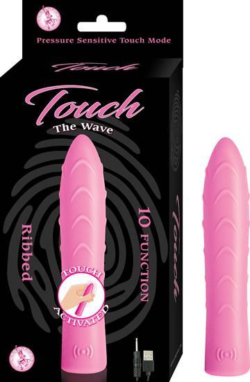 Touch The Wave  Pressure Sensitive 10 Function Rechargeable Waterproof Pink
