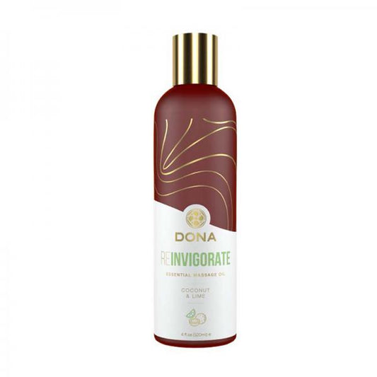 Dona Essential Massage Oil Reinvigorate Coconut & Lime 4oz