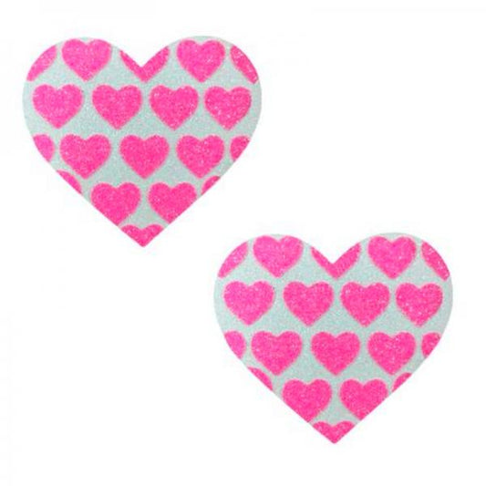 Neva Nude Pasty Hearts On Hearts Uv Neon Pink