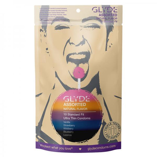 Glyde Ultra Natural Flavor Condom 10pk Asst