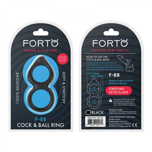 Forto F-88: Double Ring 100% Liquid Silicone Black