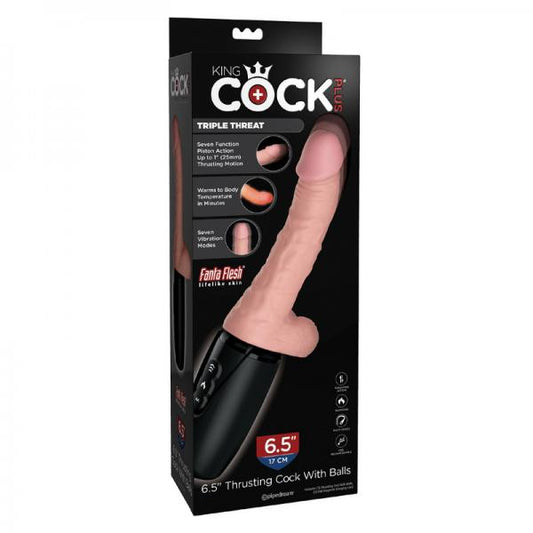 King Cock Plus 6.5in Triple Threat Dong